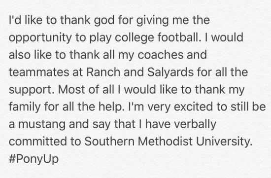 Harrison Loveless SMU statement