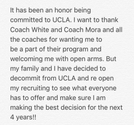 Rayhme Johnson UCLA decommit