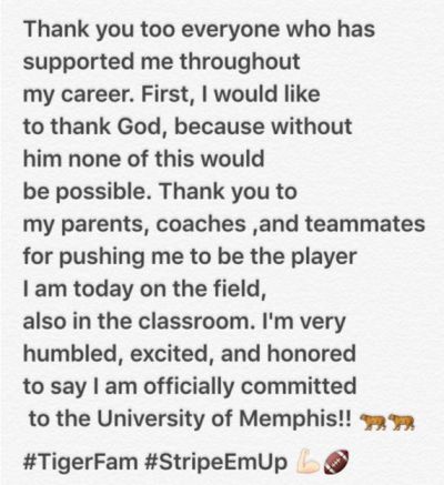 Jared Edwards Memphis statement